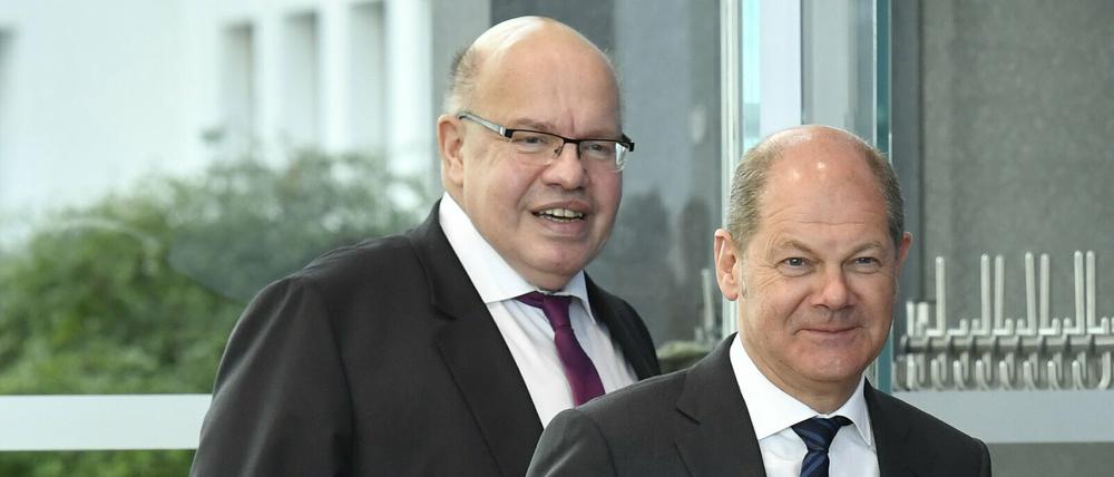 Wirtschaftsminister Peter Altmaier und Finanzminister Olaf Scholz stellten das neue Programm vor.