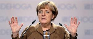 Keine Steuersenkung. Angela Merkel lehnt auf dem Branchentag der Hotels und Gaststätten eine reduzierte Mehrwertsteuer für Restaurants erneut ab.