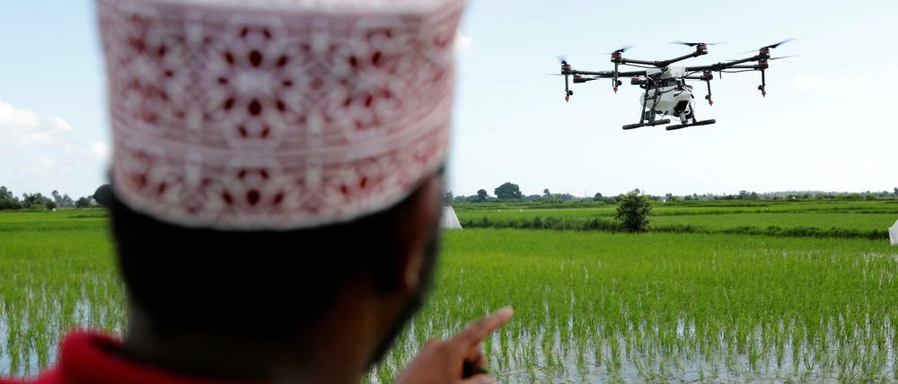 Viele Anwendungsgebiete. Auch in der Landwirtschaft werden die Drohnen von DJI eingesetzt. 