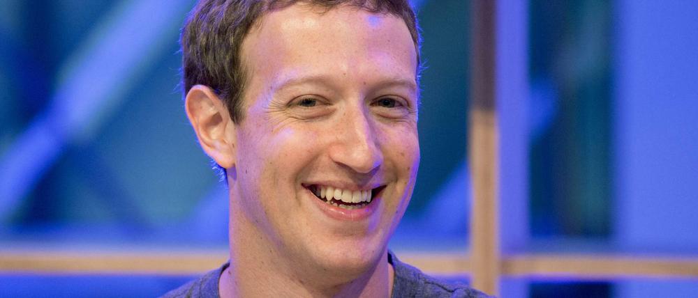 Mark Zuckerberg beim Facebook Innovation Hub in Berlin am Donnerstag. Zuckerberg hatte unter anderem Studien zur künstlichen Intelligenz vorgestellt. 