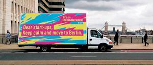 Nicht nur die ehemalige Wirtschaftssenatorin Yzer wollte Start-ups in die Hauptstadt locken. Nach dem Brexit warb die FDP in London für den Standort Berlin. 