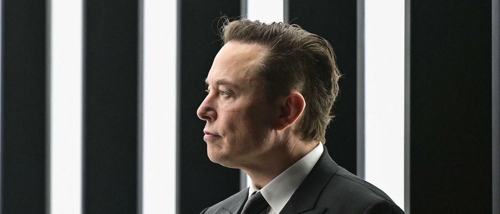 Elon Musk (am 22. März 2022 in Grünheide in Brandenburg)
