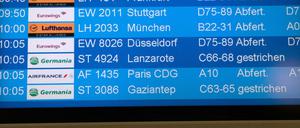 Germania hat den Flugbetrieb eingestellt.