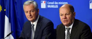 Bruno Le Maire und Olaf Scholz. 