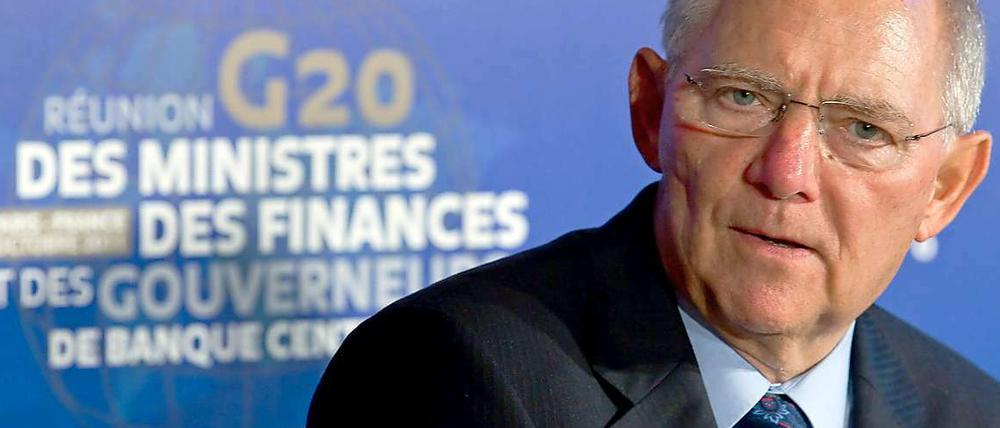 Übernimmt eine wichtige Rolle für die Euro-Staaten: Bundesfinanzminister Schäuble, hier bei einem Treffen der G20-Finanzminister Mitte Oktober.