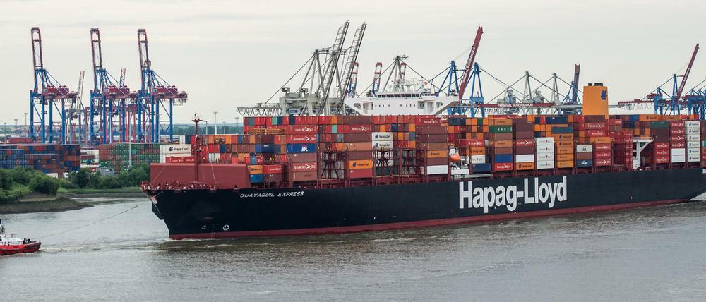 Ein Containerschiff von Hapag-Lloyd. (Archivbild 2017)