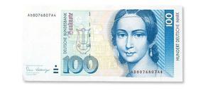 Zeitlos schön? Die Pianistin und Komponistin Clara Schumann (1819–1896) schmückte den letzten 100-Mark-Schein.