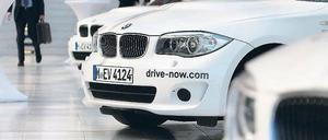 Weiße Flotte. Die 40 elektrischen BMW gingen am Mittwoch ans Netz.