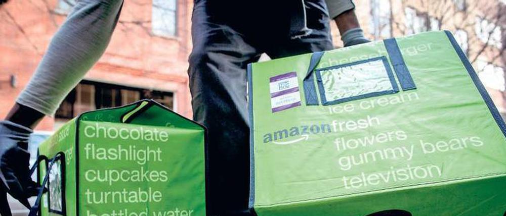 In den USA und Großbritannien gehören die Lieferanten von Amazon Fresh vielerorts längst ins Stadtbild.