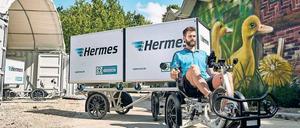 In Berlin wollen fünf Lieferdienste Pakete künftig per Lastenrad zustellen. 