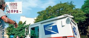 "Save the USPS - Rettet den US-Postal Service": Gefeierte Zusteller.