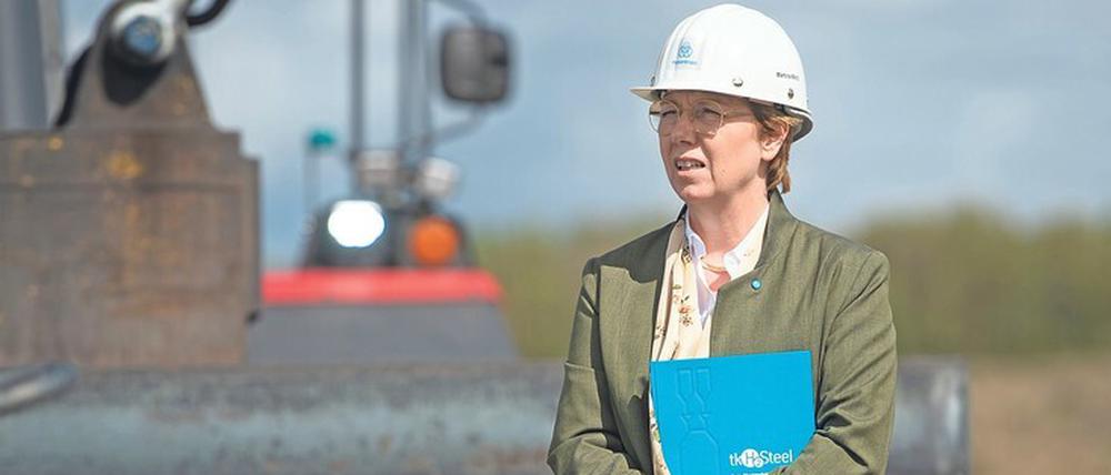 Auf dem richtigen Weg?  Die Vorstandsvorsitzende Martina Merz stellt Thyssen-Krupp völlig neu auf. 