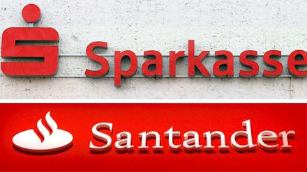 Die Farbe rot gehört zum Markenzeichen sowohl der Sparkasse als auch der Santander-Bank.