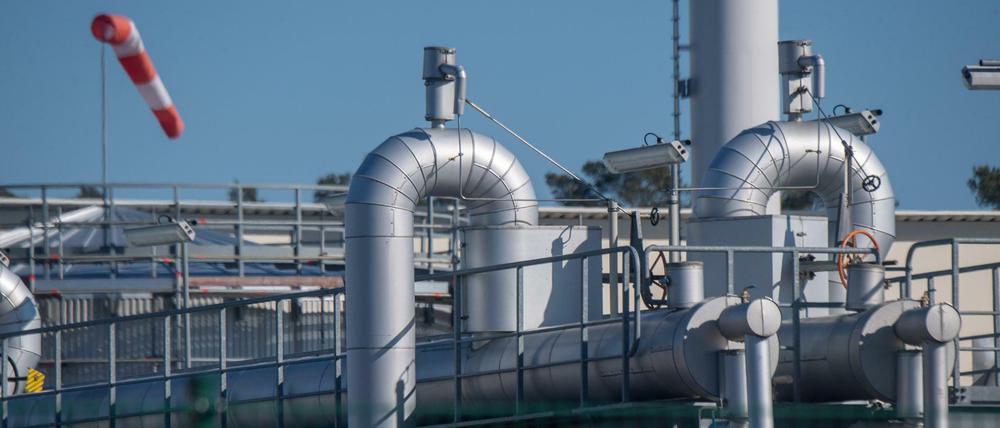 Die Gasempfangsstation der Ostseepipeline Nord Stream 1 befindet sich in Lubmin, Mecklenburg-Vorpommern.