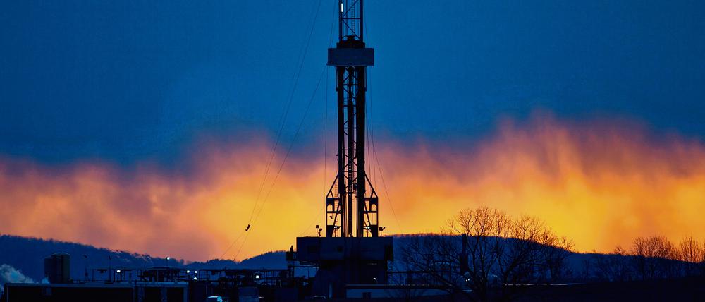 Der Bohrturm einer Ölförderplattform, die nach dem Prinzip des «Fracking» arbeitet.