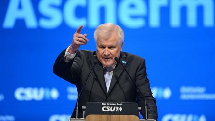 Da geht's lang. Bayerns Ministerpräsident Horst Seehofer macht eine typische Handbewegung.