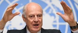 Der italienisch-schwedische Diplomat Staffan de Mistura (70) ist seit Juli 2014 UN-Gesandter für Syrien.