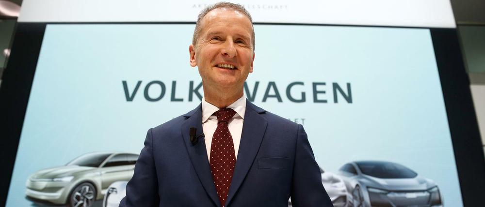 Der Neue. Herbert Diess ist ab sofort neuer Vorstandsvorsitzender des Volkswagen-Konzerns. Sein Vertrag läuft fünf Jahre. 