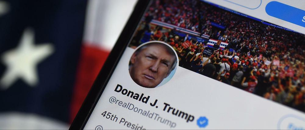 Der gesperrte Twitter-Account des damaligen US-Präsidenten Donald Trump (Archivbild vom August 2020) 