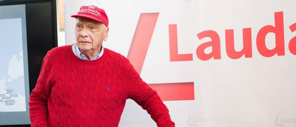 Niki Lauda am Mittwoch bei seiner Pressekonferenz in Wien.