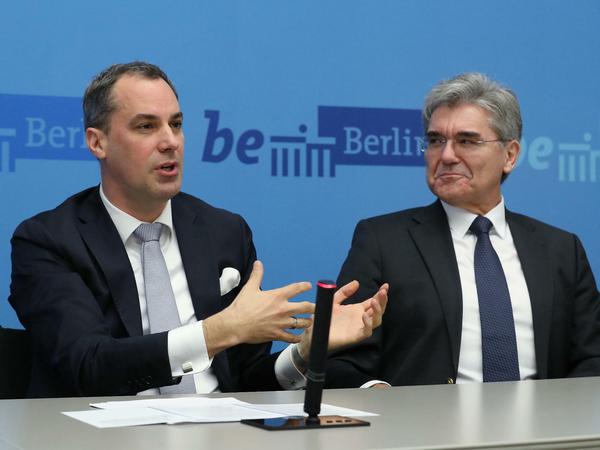 Entscheidung für Berlin: Joe Kaeser und sein Vorstandskollege Cedrik Neike erläuterten vor zwei Jahren die Pläne für den Innovationscampus Siemensstadt.