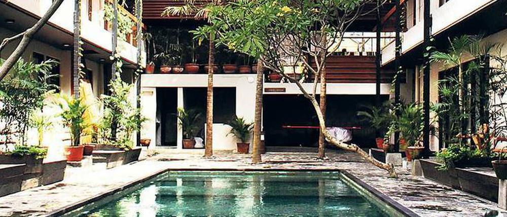 Raom Ubud (Bali). Der U-förmige Komplex in Indonesien wurde 2015 fertiggestellt und hat 24 Zimmer. Ursprünglich standen an dieser Stelle drei Apartmenthäuser.