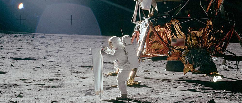 Pioniertat vor 50 Jahren: Der US-Astronaut Buzz Aldrin auf dem Mond.
