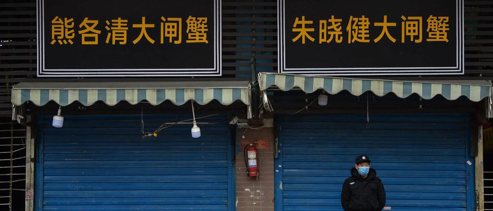 Der Huanan-Markt in Wuhan, auf dem das Coronavirus entdeckt wurde. 
