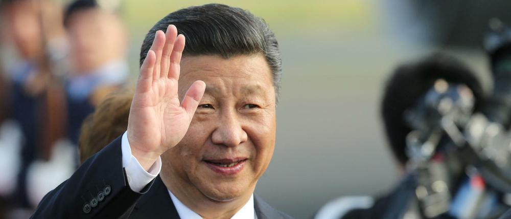 Auf dem Weg zu mehr Weltgeltung: Chinas Staatspräsident Xi Jinping bei der Ankunft in Berlin 