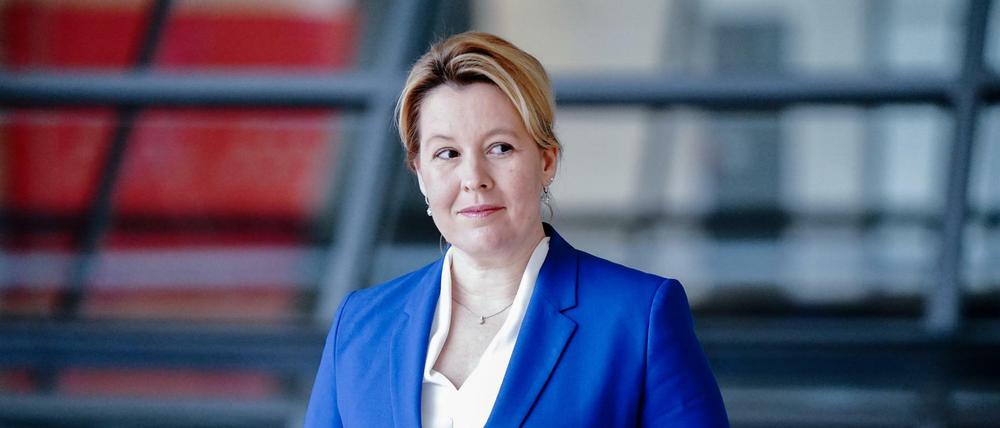 Franziska Giffey, Familienministerin und Spitzenkandidatin der Berliner SPD für die Abgeordnetenhaus.