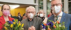 Nach der Wiederwahl: Beatrix Busse, Kuratoriumsvorsitzender Karl Max Einhäupl und Günter M. Ziegler (v. l. n. r.).