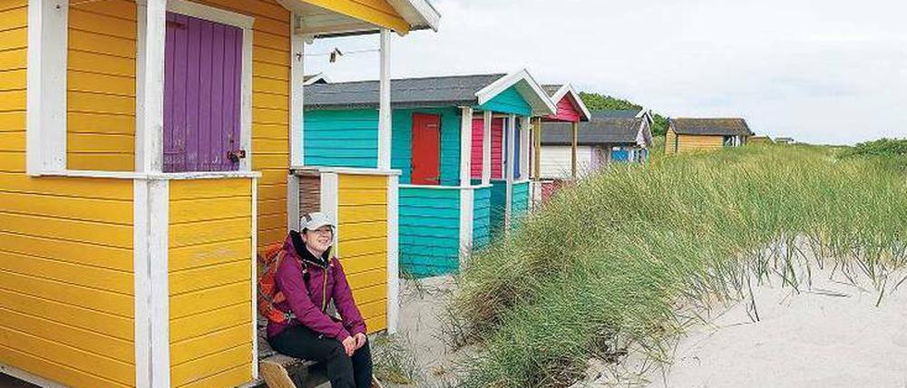 Skåne mag es bunt. Die Strandhütten sind begehrt. Doch die Besitzer nutzen sie meist nur in der Hochsaison, wenn Schwedens Wetter beständiger ist.