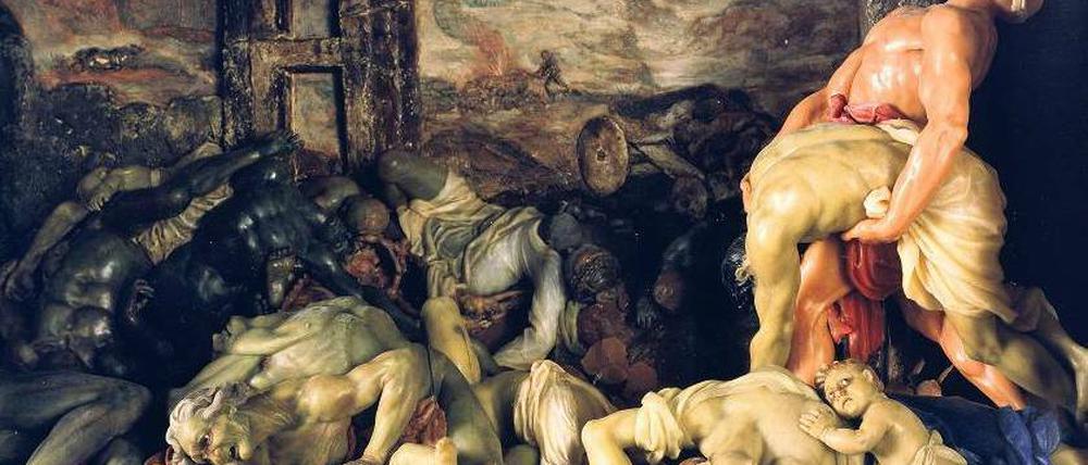 Den Menschen im Mittelalter müssen die Pestepidemien wie eine Höllenvision erschienen sein, lassen Kunstwerke wie die Wachsplastik von Gaetano Zumbo aus der Zeit erahnen.