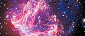 Teilchenschleuder. Supernovae, hier die Reste einer Sternenexplosion in der Großen Magellanschen Wolke, gelten als eine von mehreren Quellen kosmischer Strahlung. 