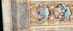 Eine Sanskrit-Handschrift aus der Staatsbibliothek zu Berlin.