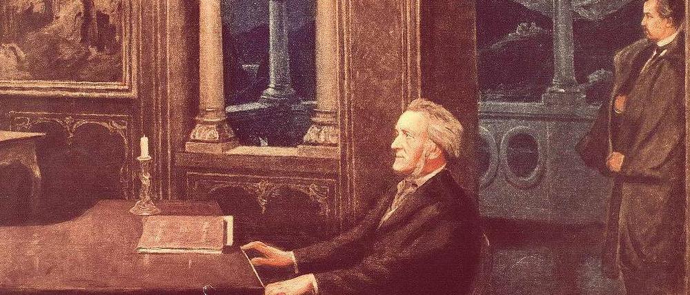 „Hoher Mann. Strahlensonne!“ Der junge König Ludwig II. vergötterte Richard Wagner (hier ein Gemälde aus dem Jahr 1890 von Kurt von Rozynski). Oliver Hilmes hat für seine Biografie neue Quellen ausgewertet. 