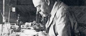 Robert Koch bei der Arbeit