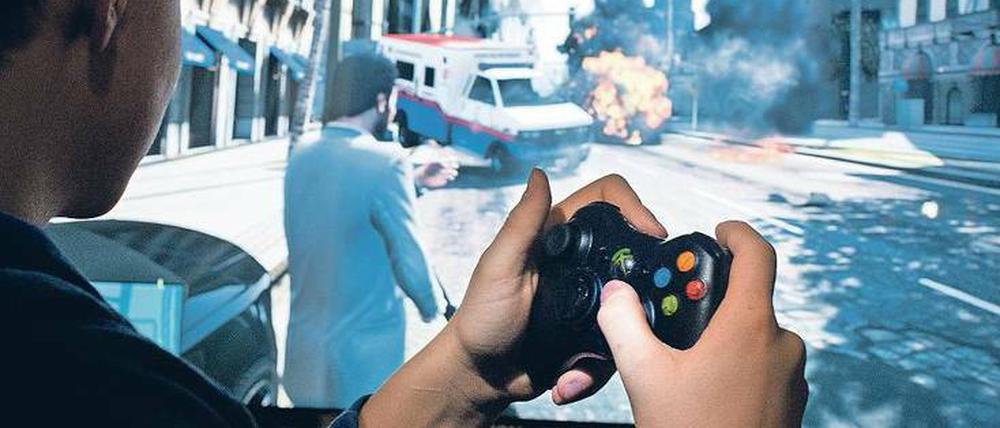 Am Drücker. Spieler tauchen in virtuelle Welten ein, in denen Gewalt "dazu gehört".