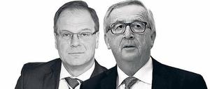 Jean-Claude Juncker (re.), Präsident der Europäischen Kommission, und Tibor Navracsics, EU-Bildungskommissar.