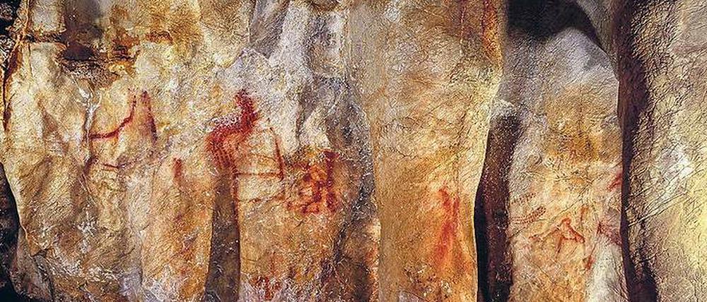 Urbild. Meist rot oder schwarz, mal Linien, mal Kreise, Punkte, Scheiben oder auch gesprühte Umrisse von Handabdrücken: Die abstrakt anmutende Kunst in spanischen Höhlen ist mindestens 64.000 Jahre alt und wurde von Neandertalern geschaffen. 
