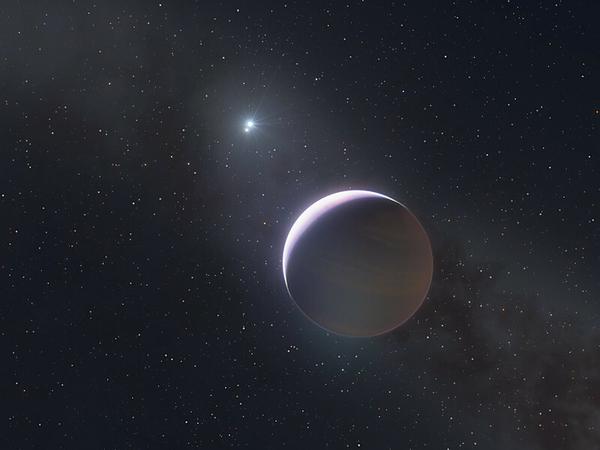 So könnte der schwergewichtige Planet, der das Doppelsternsystem b Centauri umkreist, aussehen. 