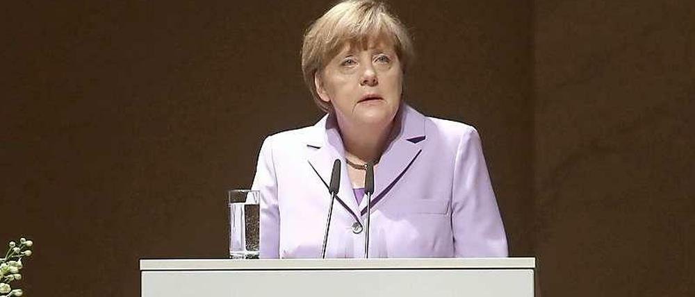 Bundeskanzlerin Angela Merkel beim Leibniztag der Berlin-Brandenburgischen Akademie.