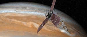 Im Anflug. Nach fünf Jahren Anreise hat die Sonde "Juno" den Gasriesen Jupiter erreicht. 