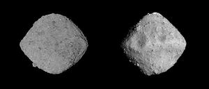 Die Asteroiden "Bennu" (links) und "Ryugu" (rechts) werden derzeit intensiv erforscht. Jetzt wurden neue Daten veröffentlicht, die auch zu einer effektiven Abwehr von Asteroiden dienen sollen, die Kurs auf die Erde nehmen. 