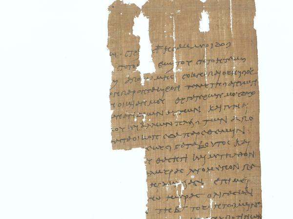 Fragment aus einem Papyrus.