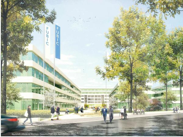 Das neue Technologie- und Gründerzentrum FUBIC an der Fabeckstraße soll klimaneutral betrieben werden.
