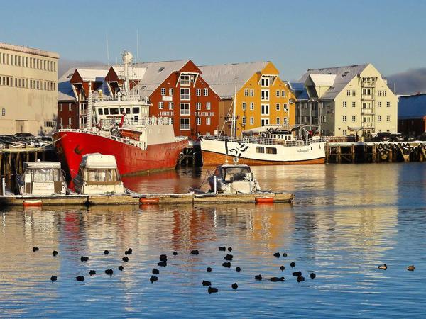 Einladend: Hafen von Tromsø