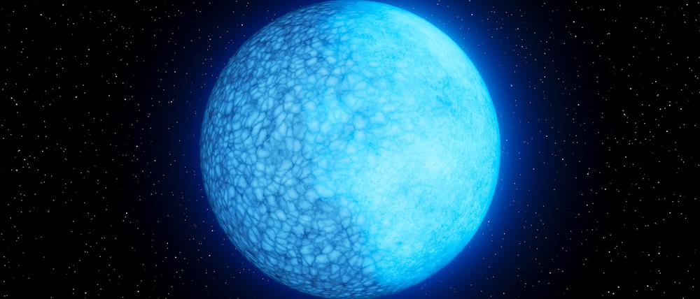 Auf der einen Hemisphäre des Zwergsterns Janus herrscht Helium, auf der anderen  Wasserstoff vor.